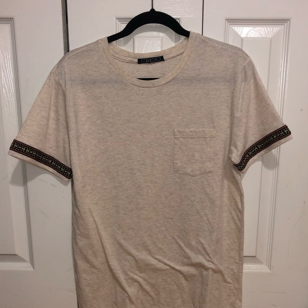 Forever 21 T-Shirt with Tribal Detail on Sleeve